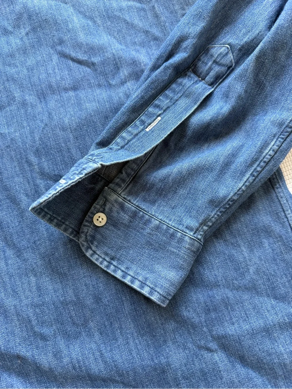 Polo by Ralph Lauren Indigo Blue Denim Jeans Button-Down Shirt Men’s Size L